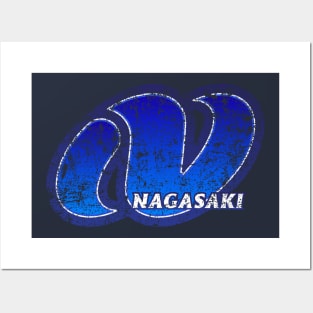 Nagasaki Prefecture Japanese Symbol Distressed Posters and Art